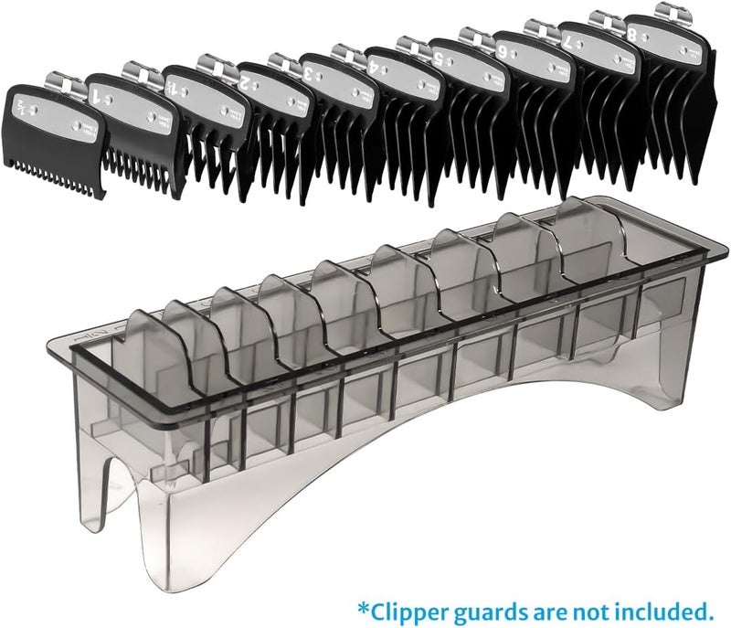 Perfitech Clipper Guard Holder Organizer with 10 Slots, Black, Sturdy PC Material - Image 5